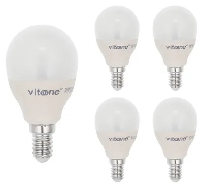 Produktbild von VITO E14 LED Kugellampe G45 6,5W 507lm 2700K 240V 45mm 5 Stück