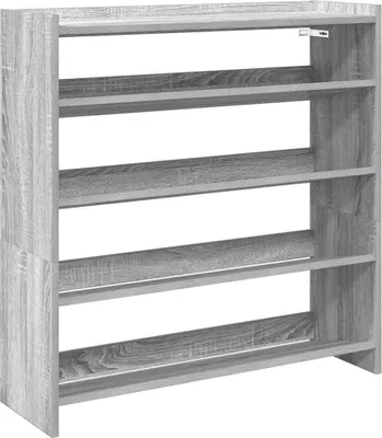 Obrázek produktu pro vidaXL Botník šedý Sonoma 80x25x81 cm Materiál na bázi dřeva