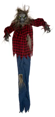 Produktbild von Struppiger Vollmond Werwolf Hängefigur 50 cm, KI-generiertes Bild