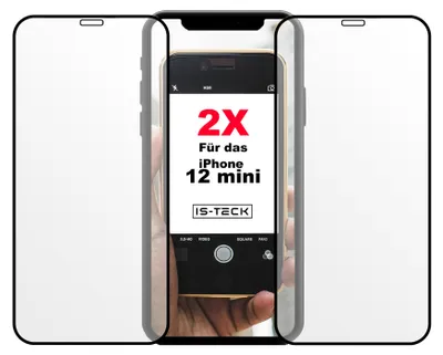 Produktbild von 2x iPhone 12 Mini 9D Full Cover Panzerfolie Schutzglas Display Glas Ultra Dünn 9H Neu