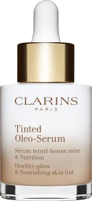 A product shot of a Clarins Tinted Oleo-Serum bottle.