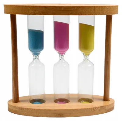 Produktbild von Premium 3-in-1 Sanduhr Set 5 10 15 Minuten - Effektiver Timer für Kinder & Alltag