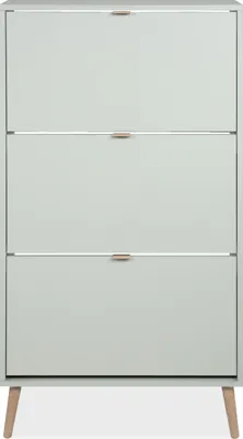 Image de CALICOSY - Meuble à chaussures 3 abattants et 2 compartiments par abattant L70cm - VIGO