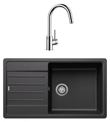 Image de Pack évier à encastrer 86cm anthracite + mitgeur - Blanco - 528438 -