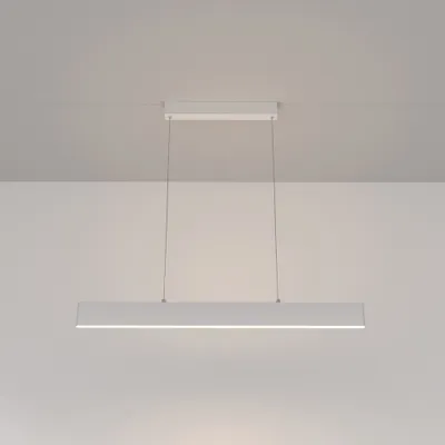 Zdjęcie produktu dla Lampa wisząca LED, biały metal, długość 91 cm