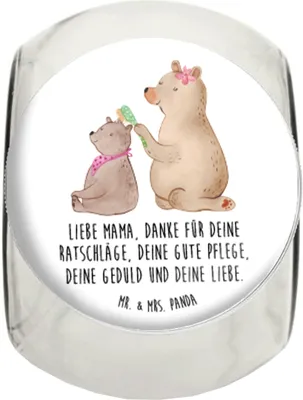 Produktbild von Mr. & Mrs. Panda Frischhaltedose Bär Kind L 870ml - Weiß - Geschenk, Teedose, Muttertag, Mutter, Bruder, Vorratsbehälter, Familie, Mama, Bonboniere, Aufbewahrungsdose
