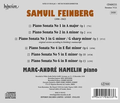Image de Samuil Feinberg : Sonates pour piano