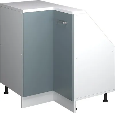Produktbild von Eck-Küchenschrank für Dachschrägen Vicco R-Line Blau-Grau 75.6 cm mit 1 Tür, Model 59122