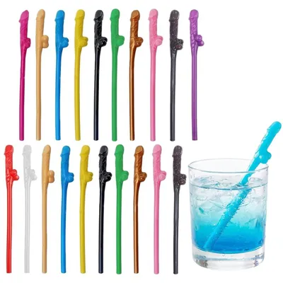 20 wiederverwendbare Trinkhalme, bunt, für Partys & Cocktails