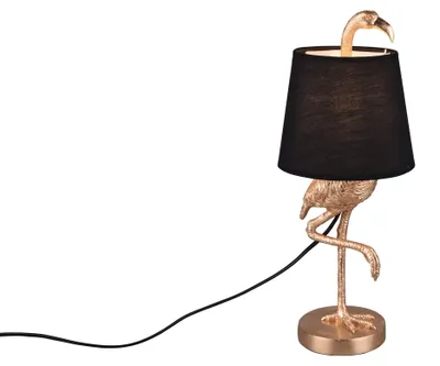 Zdjęcie produktu dla Lampa stołowa LOLA złoto-czarna 1xE14x40W tworzywo sztuczne wym:42x17x17cm IP20 RL