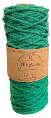 Produktbild von COLORHOME Geflochtene Baumwollschnur Makramee 4mm 100m Grasgrün