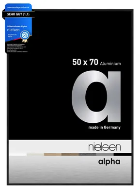 Produktbild von nielsen Aluminium Bilderrahmen Alpha, 50x70 cm, Eloxal Schwarz Matt