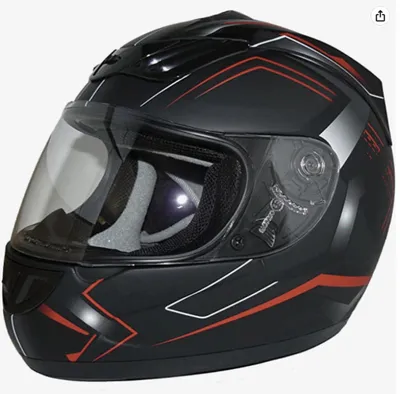Produktbild von protectWEAR Motorradhelm H510 Arrow Schwarz Matt/Rot, Größe M