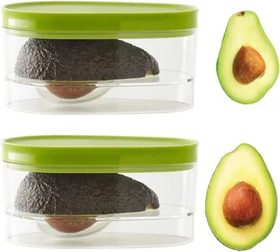 Produktbild von 2er-Pack Avocado-Aufbewahrung, Avocado-Keeper, Avocado-Sparhalter, Avocado-Behälter, um Ihre Avocados tagelang frisch zu halten