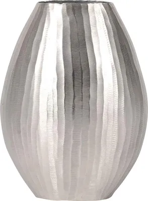 Produktbild von Rasteli Vase Aluminium Oval Silber L 29 B 18 cm H 39 cm