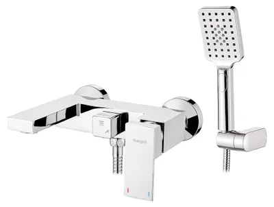 Wandmontage Badkraan Einhandmischer Messing Chrom
