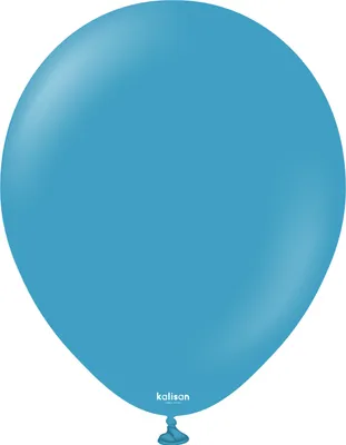Produktbild von Kalisan Retro Deep Blue Latexballons, blau, 30 cm, 100 Stk.