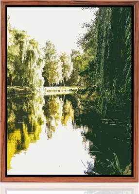 Produktbild von Schattenfugenrahmen Nussbaum 70x150 für Leinwand Keilrahmen Rahmen Bilder Ölgemälde ohne Glas