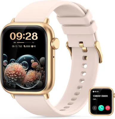 Produktbild von Smartwatch für Damen,1.83 Zoll Touchscreen Armbanduhr Bluetooth Anrufe, Personalisiertem Bildschirm, Herzfrequenz und Schlafmonitor,IP67 Android IOS