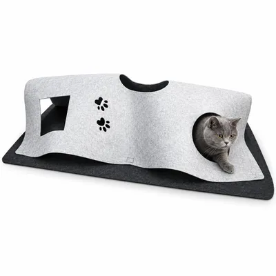 Produktbild von SILUK Katzenteppich  Katzenspielplatz Schlafmatte Katzenhaus Katzenhöhle Interaktives Beschäftigung Katzen Spielmatte Katzenspielzeug Spielplatz, KI-generiertes Bild