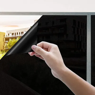 Imagen del producto de Película opaca para ventanas, color mate, protector de la vista, 44,5 x 200 cm, ideal para dormitorios y oficinas