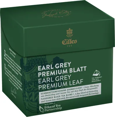 A green box of Eilles Tea Earl Grey Premium Blatt.