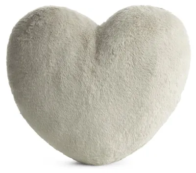Zdjęcie produktu dla Poduszka dekoracyjna serce HEART 45x45 cm jasnobeżowa welurowa