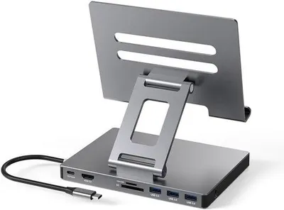 Obrázok produktu pre Stojan s dokovacou stanicou pre iPad Pro M4, M2, M1 (13", 12,9", 11") a iPad Air – sklopná dokovacia stanica