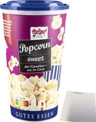 Produktbild von Hofgut Popcorn süß Becher (50g Becher) + usy Block