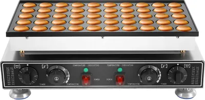 Produktbild von Gewerbliche Muffinmaschine - Elektrischer Muffinbäcker - 50 Mulden - 1800 W - 220 V - 50–300 °C - Lebensmittelechter Edelstahl, Antihaft - Timer