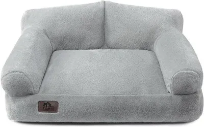 Produktbild von Klein pluizig Tierbett, lichtgriß, atmungsaktiv, für Hunde und Katzen