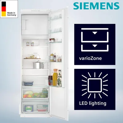 Produktbild von Siemens iQ100 KI82LNSE0, 280 l, Integriert, E, 35 dB, SN-ST, 2,5 kg/24h