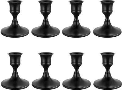 Produktbild von 8 Metallene Kerzenständer, retro-stil, für Tisch- oder Kamindekoration, geeignet für Hochzeits- oder Partydekoration, Kerzenständer für Kerzen, Stil 3