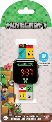 Zdjęcie produktu dla Zegarek Cyfrowy Minecraft Elektroniczny Smartwatch Dla Dzieci Z Paskiem Led