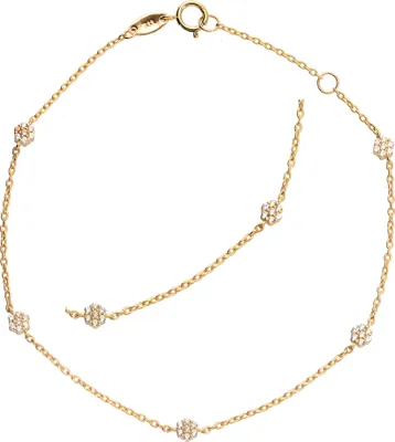 Produktbild von Verstellbares filigranes Armkettchen echt Gold 333 (8 kt) mit Zirkonia