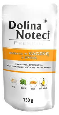 Obrázek produktu pro Dolina Noteci Premium mokré krmivo pro psy bohaté na kachnu a dýni 150g sáček