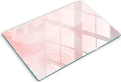 Produktbild von Glasschneideplatte - Herdabdeckplatte - 80x52 cm -Schneidebrett - Spritzschutz -Pastellhintergrund Rosen