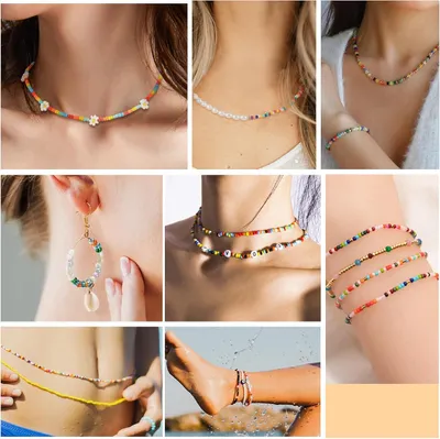 Produktbild von Bunte Perlen für Armbänder und Schmuck - DIY Schmuck Bastelset für Kinder und Erwachsene