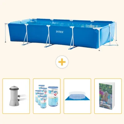 Obrázok produktu pre Obdĺžnikový bazén s rámom – 450 x 220 x 84 cm – 5-dielny – model SCB119