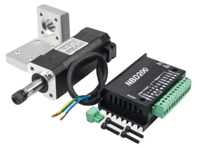 Obrázek produktu pro Bezkartáčový vřetenový motor, 104 W, 24 V DC, 10 800 ot./min, vzduchem chlazený, kompatibilní s ER8