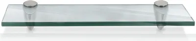Image de Étagère en verre 40x10x0,8 cm avec support Fond en verre Étagère murale Étagère de salle de bain Étagère suspendue Verre transparent