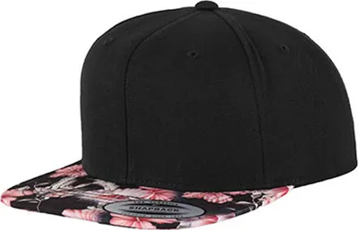 Produktbild von FLEXFIT 6089F | Floral Snapback Cap / Kappe / Mütze / Hut - Farbe: Black/Mint (Floral) - Größe: One Size