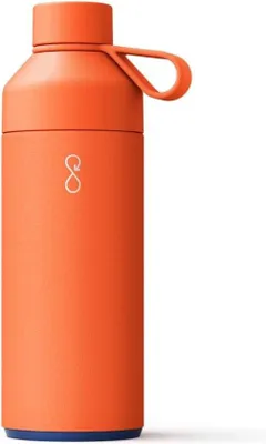 Produktbild von Famanu Wasserflasche aus recyceltem Edelstahl - Umweltfreundlich und wiederverwendbar - Zonorange - 1L