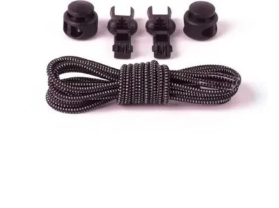 Produktbild von Elastische Schnürsenkel mit Schnellverschluss Schnellschnürsystem Schuhe Rund, Braun