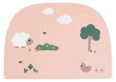 Immagine prodotto di Done By Deer Tiny Farm Tovaglietta in silicone Rosa Rosa Taglia unica