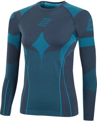 Produktbild von Bogotto Klara Sommer Damen Langarm Funktionsshirt, grau/blau, M/L