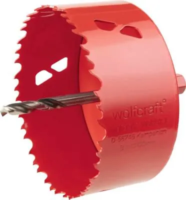 Produktbild von wolfcraft GmbH 5493000, Einzelbild, Akkuschrauber, Gipskarton, Nicht-eisenhaltiges Metall, Kunststoff, Sperrholz, Stahl, Holz, Rot, Bimetallisch, Hochgeschwindigkeitsstahl (HSS)