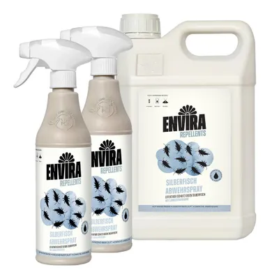 Produktbild von Envira Silberfisch Abwehrspray im Nachfüllpack 5L+2x500ml