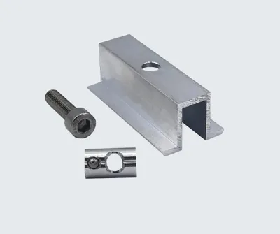 Produktbild von Mittelklemme für Solar-Module 40 mm Solarnutenstein- Inkl. Befestigungsset