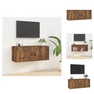 Produktbild von vidaXL TV-Wandschrank Räuchereiche 100x34,5x40 cm -  TV-Möbel